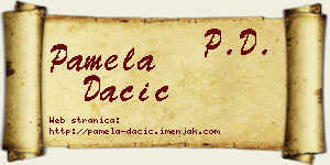 Pamela Dačić vizit kartica